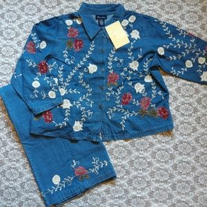 Denim & Co. Jean Jacket & Matching Skirt Size 2X